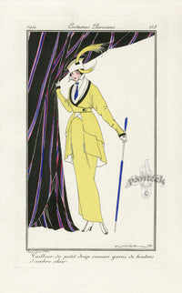 Costumes Parisiens 1912 Tailleur de drap Dress - Panteek Antique Prints