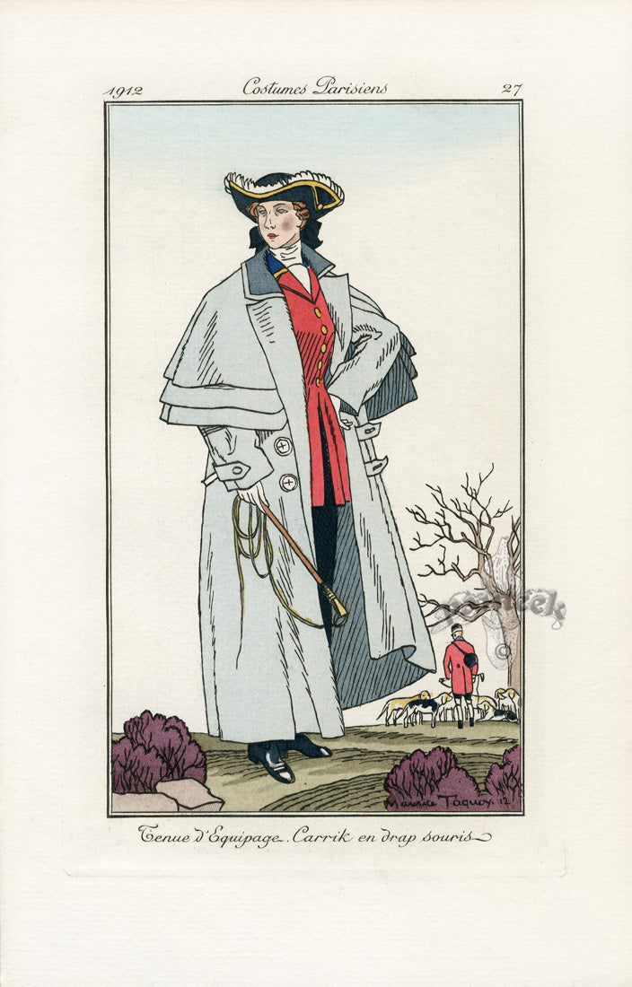 Costumes Parisiens 1912 Tenue d'Equipage Coat
