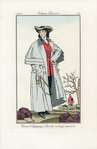 Costumes Parisiens 1912 Tenue d'Equipage Coat - Panteek Antique Prints