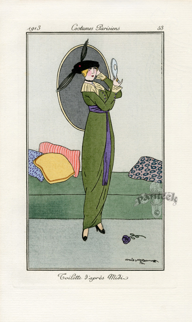 Costumes Parisiens 1912 Toilette d'apres Midi Dress