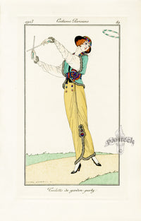 Costumes Parisiens 1912 Toilette de garden-party Dress - Panteek Antique Prints
