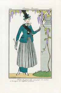 Costumes Parisiens 1912 Veste de drap Dress - Panteek Antique Prints