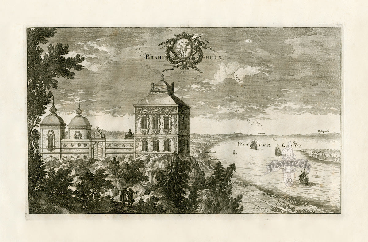 Dahlberg Antique Prints Palace & Town Brahehuus, Ships