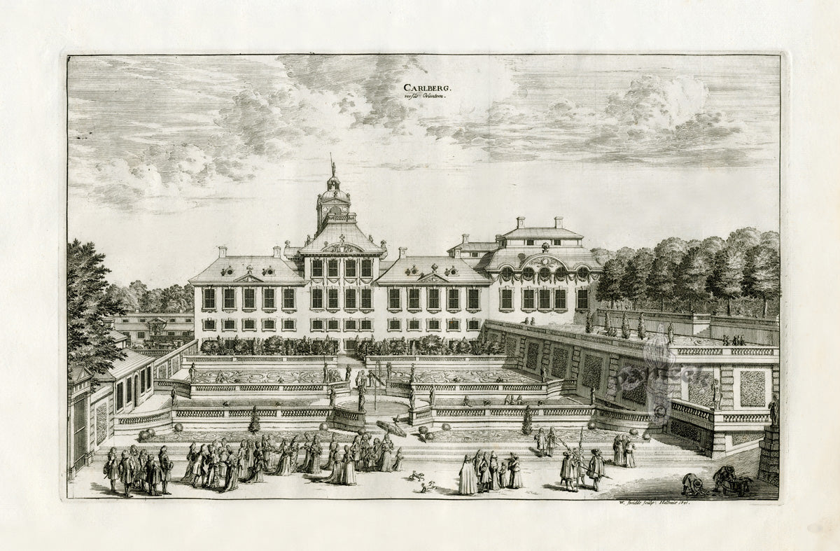 Dahlberg Antique Prints Palace & Town Carlberg