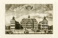 Dahlberg Antique Prints Palace & Town Lofstad B&W - Panteek Antique Prints