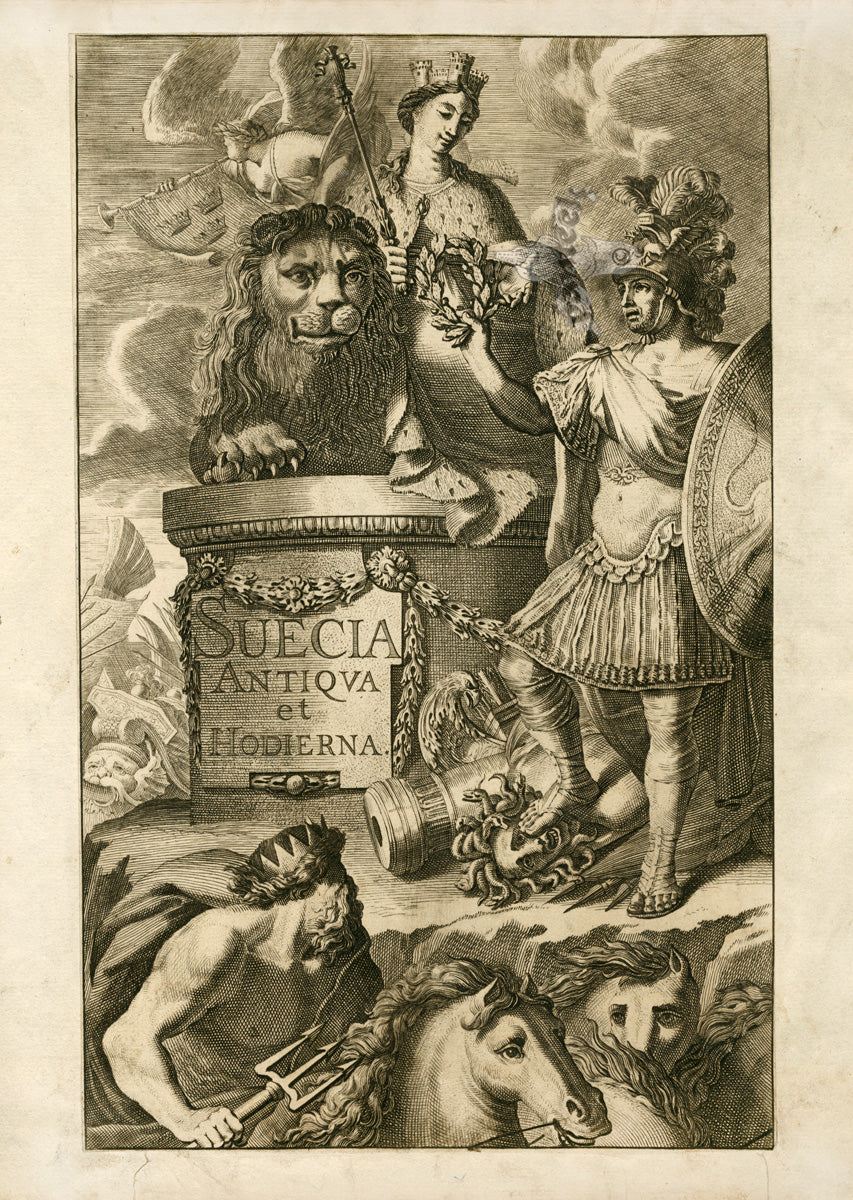 Dahlberg Antique Prints Palace & Town Title Page