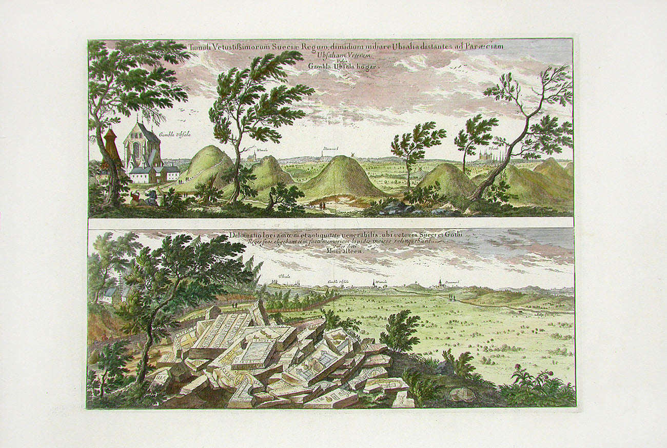 Dahlberg Antique Prints Palace Tumuli Vetustissimorum Sueciae Regum