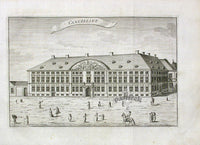Danske Atlas Denmark Palaces Antique Print Cancelliet 1763 - Panteek Antique Prints