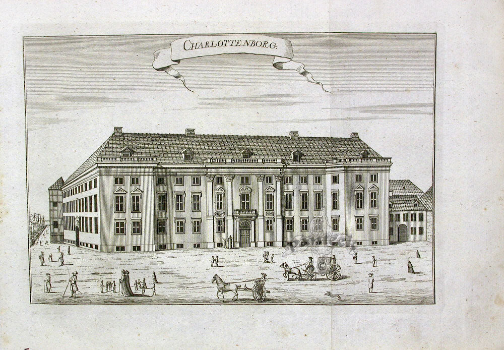 Danske Atlas Denmark Palaces Antique Print Charlottenborg 1763