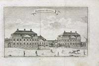 Danske Atlas Denmark Palaces Antique Print Friderichs Hospital 1763 - Panteek Antique Prints