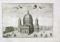 Danske Atlas Denmark Palaces Antique Print Fridrichs Kirke 1763 - Panteek Antique Prints