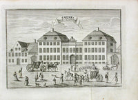 Danske Atlas Denmark Palaces Antique Print Harboes Frue Closter 1763 - Panteek Antique Prints