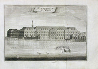 Danske Atlas Denmark Palaces Antique Print Hirscholm a Merid 1763 - Panteek Antique Prints