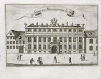 Danske Atlas Denmark Palaces Antique Print Holsteiniske Palais 1763 - Panteek Antique Prints
