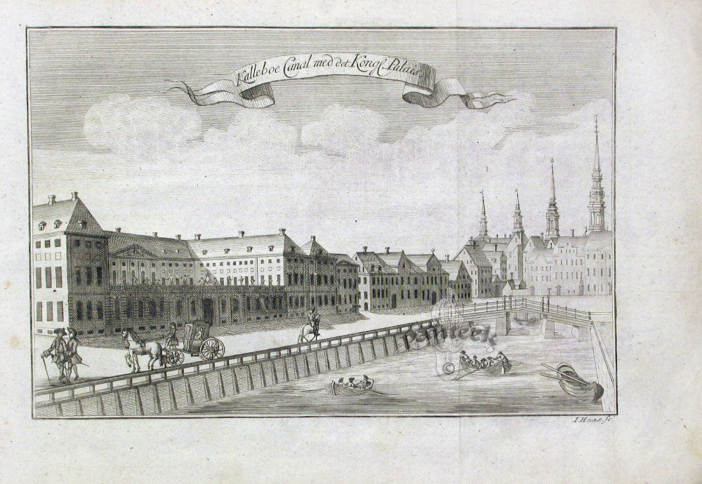 Danske Atlas Denmark Palaces Antique Print Kongl Palais 1763