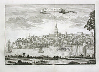 Danske Atlas Denmark Palaces Antique Print Tonningen 1763 - Panteek Antique Prints