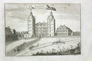 Danske Atlas Denmark Palaces Antique Print Valloe 1763 - Panteek Antique Prints