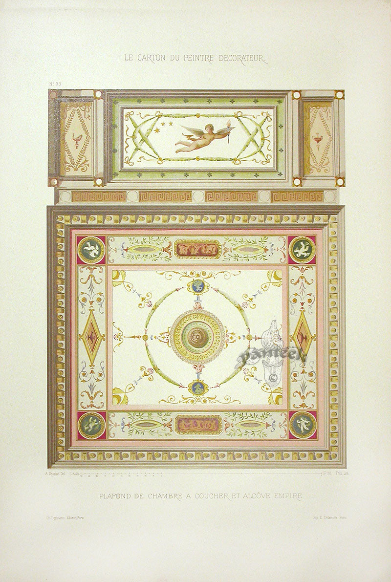 DeSaint Interiors Furniture Print Bedroon & Alcove Ceiling