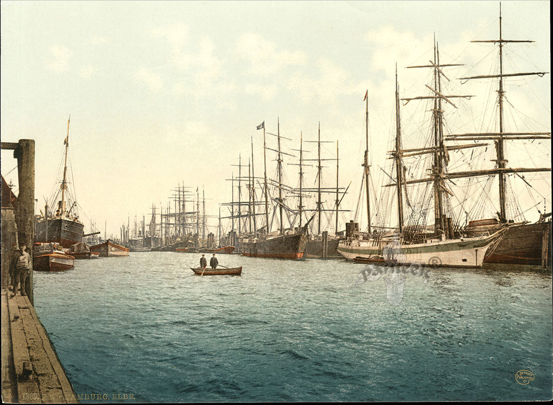 Detroit Photographic Co Prints 1898 Hamburg. Elbe.