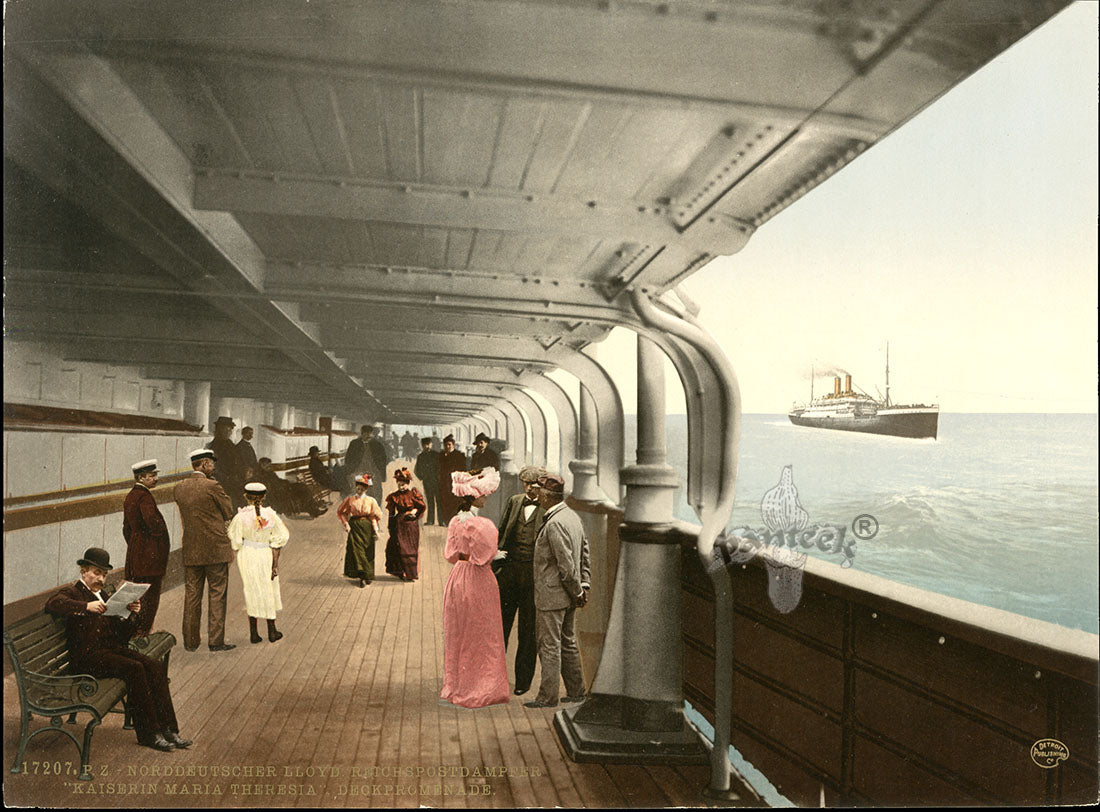 Detroit Photographic Co Prints 1898 Kaiserin Maria Theresa German Deck