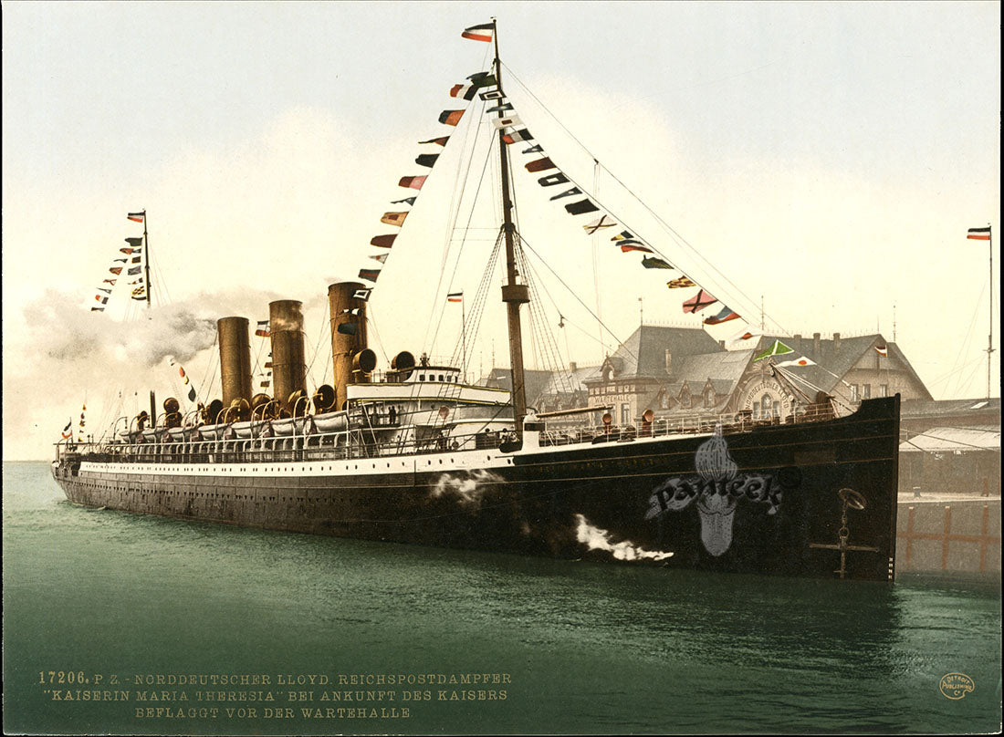 Detroit Photographic Co Prints 1898 Kaiserin Maria Theresa German Ship
