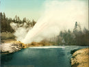 Detroit Photographic Co Prints 1898 Riverside Geyser, Yellowstone Park - Panteek Antique Prints