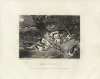 Doughty Original Lithograph Mammal 1830 Death of the Fox - Panteek Antique Prints