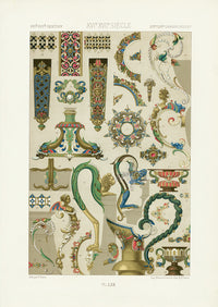 Dupont Auberville Decorative Prints 1877 16th & 17th Siecle Design - Panteek Antique Prints