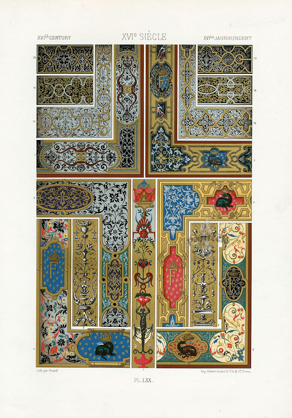 Dupont Auberville Decorative Prints 1877 16th Siecle Design