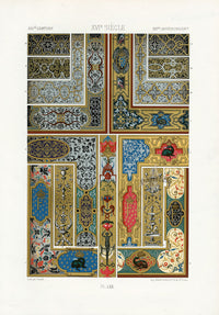 Dupont Auberville Decorative Prints 1877 16th Siecle Design - Panteek Antique Prints