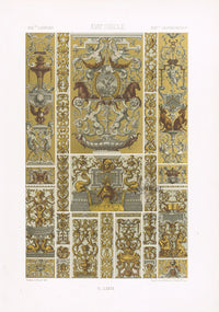 Dupont Auberville Decorative Prints 1877 17th Siecle Design - Panteek Antique Prints