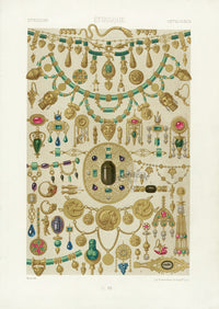 Dupont Auberville Decorative Prints 1877 Etruscan Jewlery Design - Panteek Antique Prints