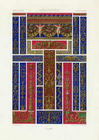 Dupont Auberville Decorative Prints 1877 Renaissance Shells Design - Panteek Antique Prints