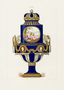 Edouard Garnier Porcelain of Sevres Blue Vase Putti, Doves - Panteek Antique Prints