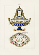 Edouard Garnier Porcelain of Sevres Print Gold Vase, Bowl, Marie Therese - Panteek Antique Prints