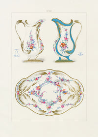 Edouard Garnier Soft Porcelain of Sevres 19th Century Print Ewer and Dish - Panteek Antique Prints