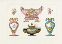 Edouard Garnier Soft Porcelain of Sevres 19th Century Print Flower Vase - Panteek Antique Prints