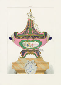 Edouard Garnier Soft Porcelain of Sevres 19th Century Print Potpourri Vase - Panteek Antique Prints