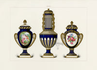 Edouard Garnier Soft Porcelain of Sevres 19th Century Print Vase Grooved - Panteek Antique Prints