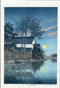 Evening at Itako by Kawase Hasui 1930 - Panteek Antique Prints