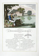 Fables de La Fontaine French Story Original Print Fish, Fisherman - Panteek Antique Prints