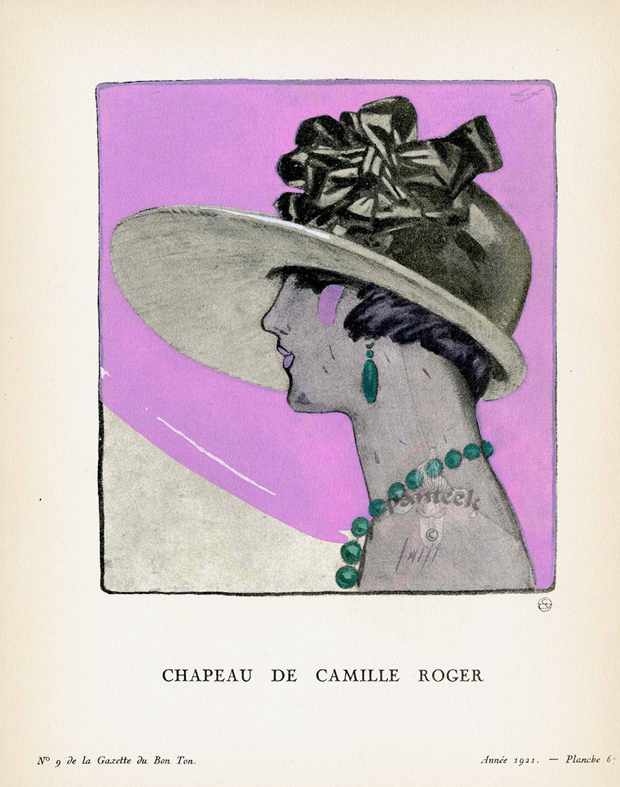 Gazette du Bon Ton 1912 Prints Chapeau de Camille Roger