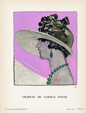 Gazette du Bon Ton 1912 Prints Chapeau de Camille Roger