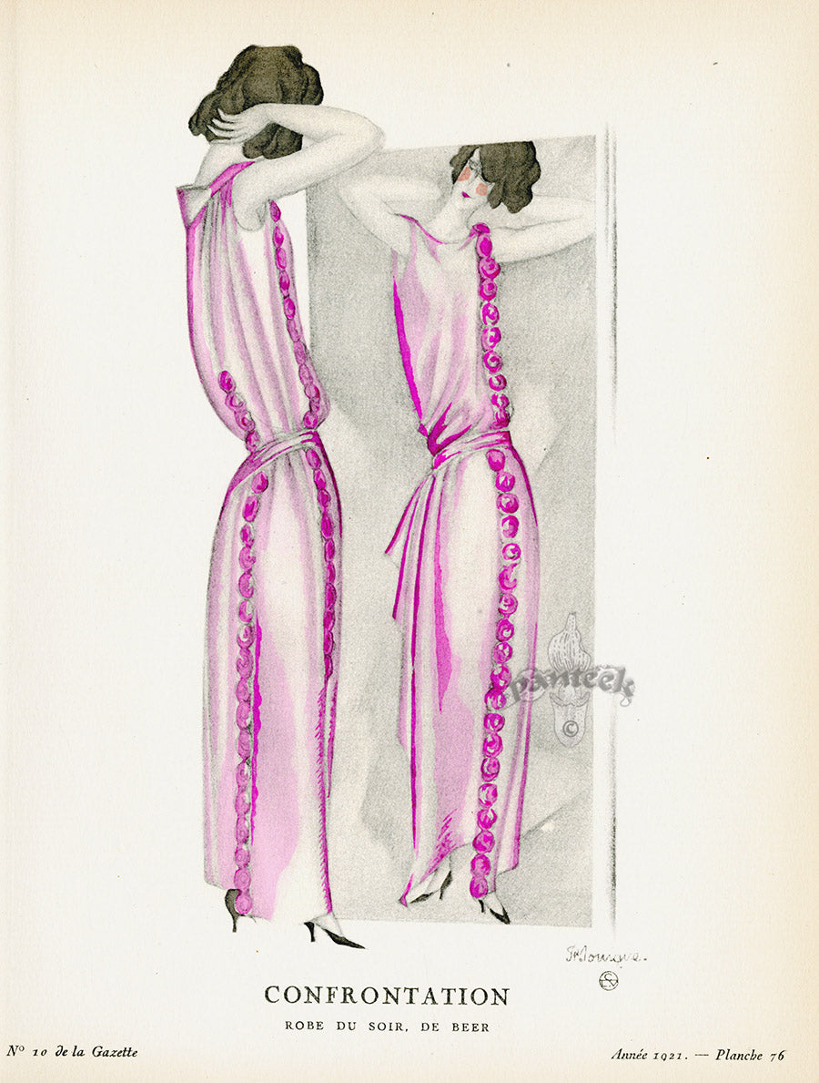 Gazette du Bon Ton 1912 Prints Confrontation, Mourgue