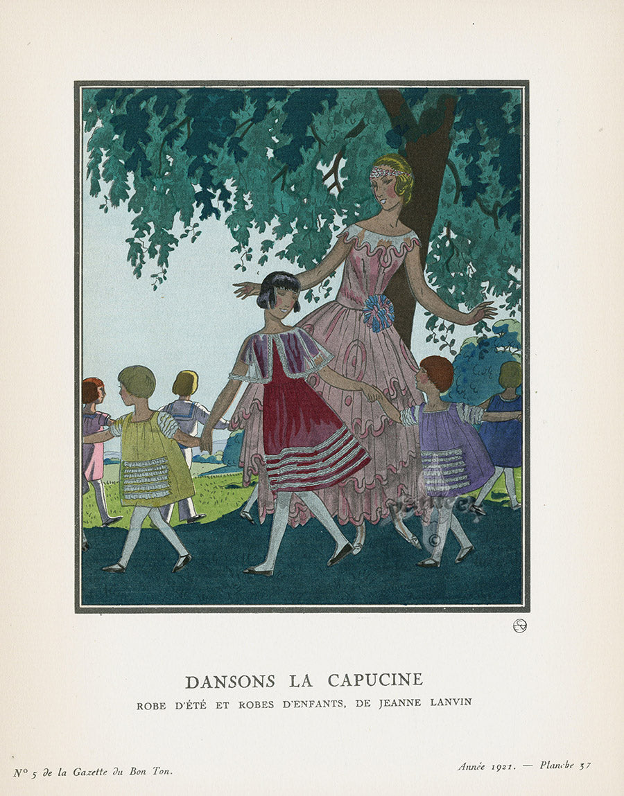 Gazette du Bon Ton 1912 Prints Dansons, Brissaud