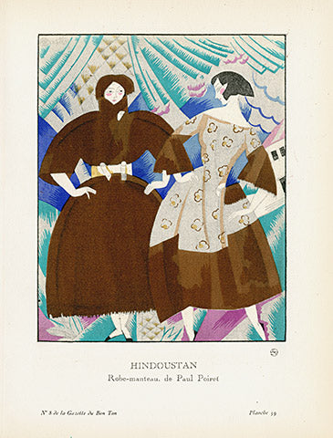 Gazette du Bon Ton 1912 Prints Hindoustan, Martin