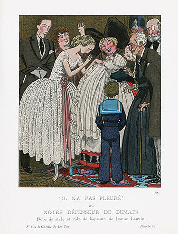 Gazette du Bon Ton 1912 Prints Il Na Pas Pleure, Brissaud
