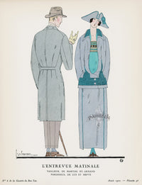 Gazette du Bon Ton 1912 Prints L'Entrevue, LePape - Panteek Antique Prints