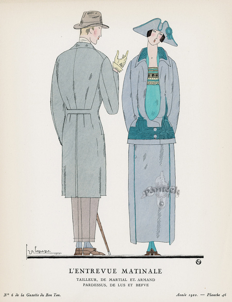 Gazette du Bon Ton 1912 Prints L'Entrevue, LePape