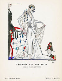 Gazette du Bon Ton 1912 Prints L'Epousee, Rozerwriski - Panteek Antique Prints